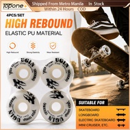 4Pcs/Set Skateboard Wheels 52mm 95A Skate Wheels PU Accessories For Rough Grounds Asphalt Road