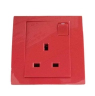 Vivace 13A Switch Socket Red // Vivace 13A Switch Socket Red Rocker