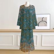 Baju Kurung Batik Moden 2026 Baju Kurung Terbaru Baju Kurung Sage Green Sedondon Murah 2026 Flowy Si