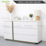 [CLEARANCE] OKURA 6 Layer Chest Drawer Storage Cabinet Wardrobe Clothes Drawer Almari Laci Almari Ba