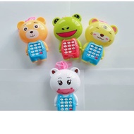 1pc Kids Mini Musical Phone Children Phone Toy Cartoon Design Mobile Phone Permainan Telefon Mini Bu