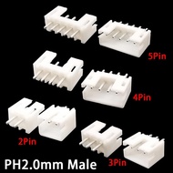100/50PCS JST PH2.0 Wire Connector Male Housing 2mm 2.0mm Pitch JST 2/3/4/5/6Pin Male Plug Plastic S