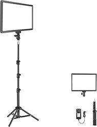 NEEWER 13" LED Video Light Panel, Studio Lighting Kit with Tripod Stand, Dimmable Bi Color Photo Key