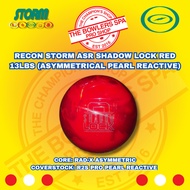 Recon Storm ASR Shadow Lock Red Pearl Asymmetric Reactive High Performance Bowling Ball 13lbs [Used 
