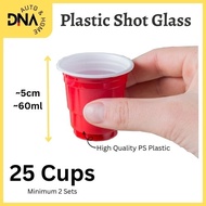 Red Plastic Cups Disposable Shot Glass Partyware Party Game Small Plastic Cup Alcohol Shots