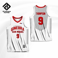 BRGY. GINEBRA WHITE THOMPSON BROWNLEE MALONZO GRAY TENORIO STANDHARDINGER PBA FULL SUBLIMATED JERSEY