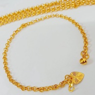 Korean Gold 916 Exactly Anklet Stamp 916