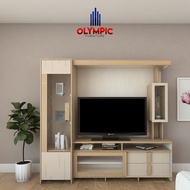 Lemari Tv/Wall Unit seri WUH HICKORY Merk Olympic