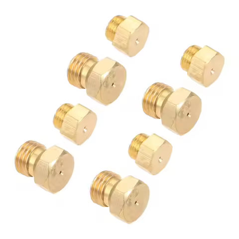 20pcs/set Brass Propane LPG Gas Pipe Water Heater Connections DIY Burner M6x0.75mm/0.5mmx10 + M5x0.5