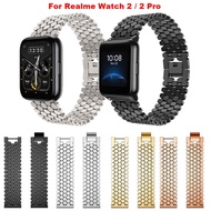 22mm Stainless Steel Strap for Realme Watch 2 / 2 Pro Smart Bracelet Replacement Metal Wristband For Realme Watch S / S Pro Band