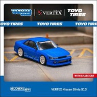 【MASH】8月預購 Tarmac 1/64 VERTEX Nissan Silvia S13 Blue TOYO 