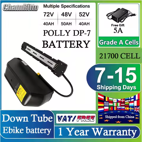 48V Hailong Electric bicycle Down Tube Polly DP7 battery 52V 36V 25ah 30ah 35 40 50Ah 60V 72V ebike 