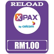 Topup CELCOM XPAX XOX ONEXOX Reload RM1