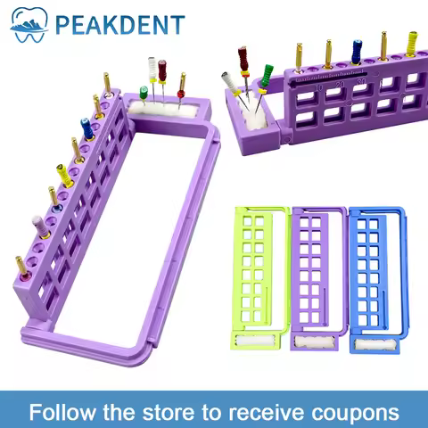 1pcs Dental Endo Files Holder 16 Holes with Sponge 3 Colors Endo Stand Tray for Endodontic K H R Fil