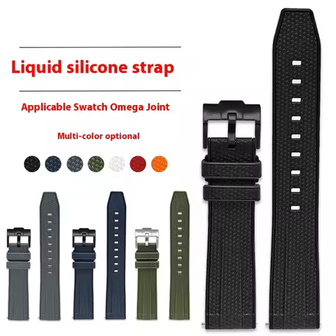 20mm 22mm Silicone Strap Universal Waterproof Quick Release Watch Band for Omega X Swatch MoonSwatch