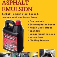 cat epoxy anti bocor dak cor, plesteran lantai aspal emulsion 2Kg / hitam/ waterproof/ epoxy lantai/