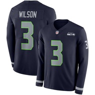 BS1 NFL Seattle Seahawks Jersey Football Long Sleeve T Shirts Wilson Tee Player Edition Plus Size SB
