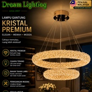 Dream Lighting Luxury Crystal Chandelier LED Ring Pendant Light Modern Dining Room Living Hall Table