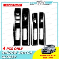 Perodua Myvi ezi 2005 - 2011 Car Window Switch Panel Frame Cover Garnish Accessories Glossy Black Sh