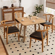 Household Simple Log Chair Stool Iron Dining Chair Dining Table Imitation Solid Wood Master Chair Mo