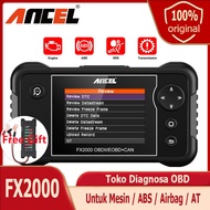 FX2000 4 Sistem Pemindai Mobil ABS SRS OBD2 Pembaca Kode