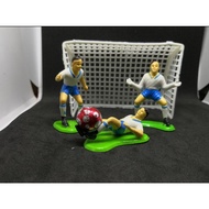 football 3d goal football player, goal keeper  cake topper tiang gol (1set)