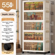 No-Assembly Folding Multi-level Storage Cabinet 55CM