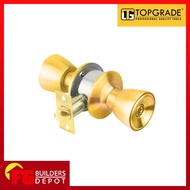 TOPGRADE CYLINDRICAL KNOB LOCKSET POLISHED BRASS SOLID BRASS TLCK 101-PB