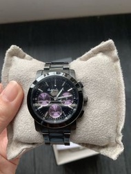 Agnes b 黑鋼紫圈手錶
