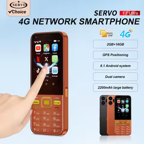 SERVO F7 Ultra Android Smartphone 4G Cellular 2.8" Touch Display 2GB+16GB 2200mAh Flashlight WiFi Pl