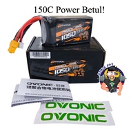 OVONIC 150C 4S 6S LiPo Battery with XT60 Plug for FPV Racing Drones