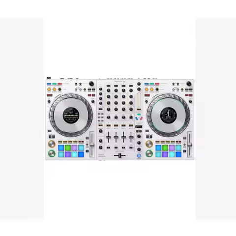 Pioneer DJ DDJ-FLX10-W: 2-Ch Multi-Platform Controller | White Limited Edition | DMX Lighting, Dual 
