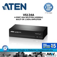 ATEN 4-Port VGA Splitter (450MHz) Built-In 1.5GHz amplifier (ATEN VS134A)