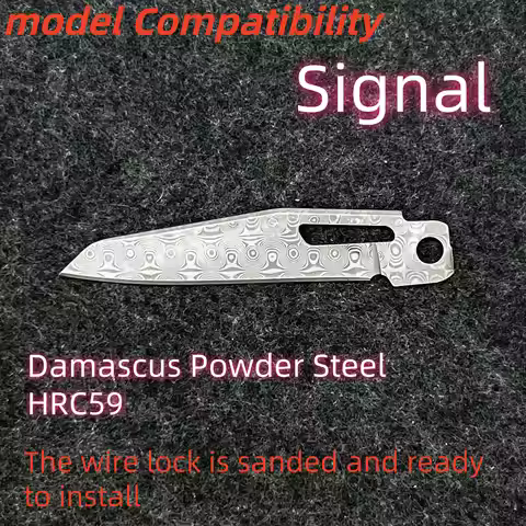 1 piece Damascus Steel Replacement part Knife For leatherman Signal Main Blade DIY Accessories