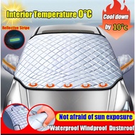 3-Layer Sun Protection Magnet Car Windshield Cover - Thickened UV Protection UV Protection Car Cover