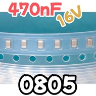 10pcs Ceramic Capacitors SMD 0805 2012 16V 470nF 470 nF 16v 0.47uF 0.47uF 16V 0.47 uF 0.47 uF 16v Mu