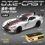 รุ่นรถ 1: 24 Dodge Viper รถ Die-Casting รถคอลเลกชันเครื่องประดับเสียงแสงดึงกลับของเล่นเด็กรถเด็กของข
