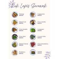 Custom Design Menu for Kek Lapis Sarawak