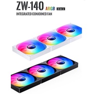 JONSBO ZW-140 140mm case fan building block PWM ARGB forward reverse wind for PC cases and heat sink