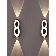 Outdoor Waterproof Wall Light Signboard Hotel Terrace Hotel Household Logo Font Wall Washing Landsca