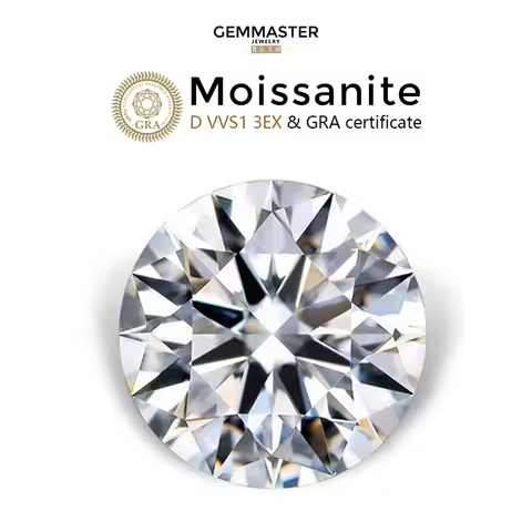 D VVS1 Loose Moissantie with GRA certificate 0.5ct 1ct 1.5ct 2ct 3ct Moissanite Diamond Wholesale Be