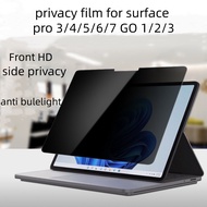 privacy film for surface pro3/4/5/6/7 GO 2/3 matte anti spy screen protector with anti bluelight anti peeping film