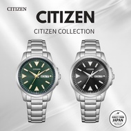 Citizen Eco-Drive Collection Men's Watch Waterproof Simple Black 3-Hand Day-Date Model BM8180-62E