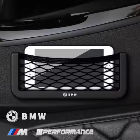 Phone Holder Pocket Organizer Car Storage Net Bag For BMW X1 X2 X3 X5 X4 X6 X7 G30 G20 M2 M3 M4 Acce