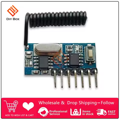 RF 433mhz Wireless 4 Channel Receiver 1527 EV1527 PT2262 Learning Code Decoder Module For Remote Con