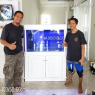 Dijual Aquarium dan Lemari 100x50x60 Minimalis Berkualitas