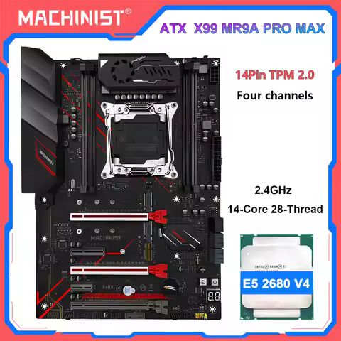 MACHINIST X99 Motherboard Xeon E5 2680 V4 LGA 2011-3CPU Combo DDR4 16GB RAM Kit Set MR9A PRO MAX Sup