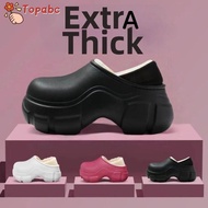TOPABCME Winter House Shoes - Thick-Soled Cotton, Plush-Lined, Anti-Slip & Waterproof for Indoors & 