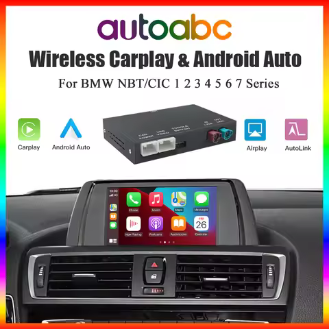 Wireless CarPlay For BMW CIC/NBT System1 2 3 4 5 6 7 Series X3 X4 X5 F30 With Android Auto Mirror Li
