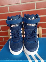 【僅試穿/二手】ADIDAS ORIGINALS EXTABALL UP W 皮革內增高鞋(藍粉紅) BY2330 女